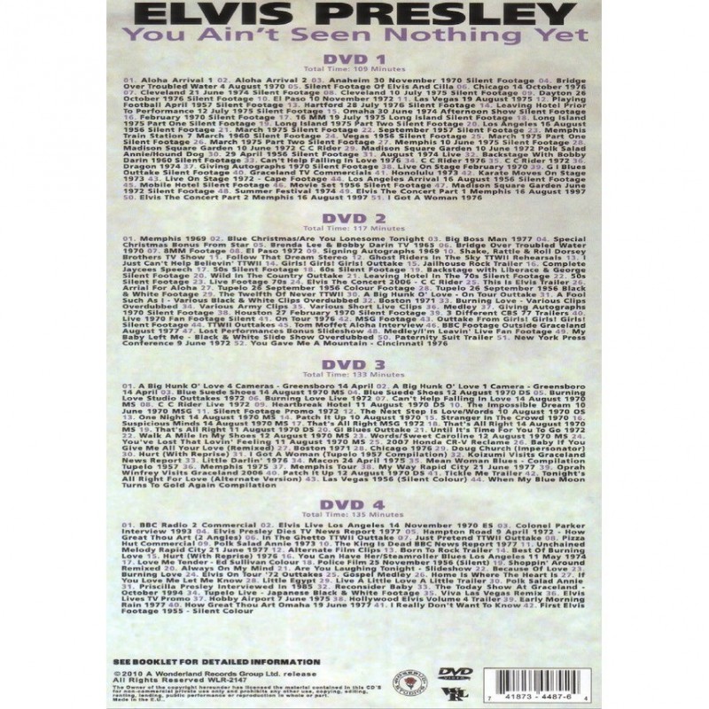 ELVIS PRESLEY - You Ain't Seen Nothing Yet DVD LONG BOX